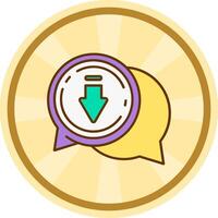 Downloading Comic circle Icon vector