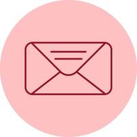 Mail Line Circle Multicolor Icon vector