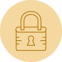 Padlock Line Circle Multicolor Icon vector