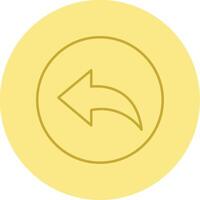 Previous Line Circle Multicolor Icon vector