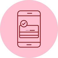 Payment Gateway Line Circle Multicolor Icon vector