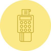 Bank Terminal Line Circle Multicolor Icon vector