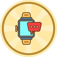 Smartwatch Comic circle Icon vector