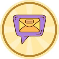 Mail Comic circle Icon vector