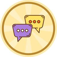 Speech bubbles Comic circle Icon vector