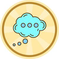 nube cómic circulo icono vector