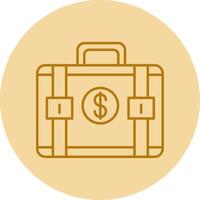 Suitcase Line Circle Multicolor Icon vector