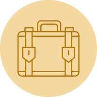 Suitcase Line Circle Multicolor Icon vector