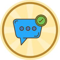 Check mark Comic circle Icon vector