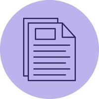 Document Line Circle Multicolor Icon vector