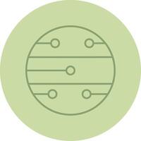 Mars Line Circle Multicolor Icon vector