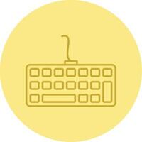teclado línea circulo multicolor icono vector