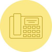 Telephone Line Circle Multicolor Icon vector