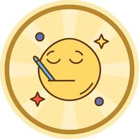 Sick Comic circle Icon vector