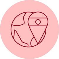 Location Line Circle Multicolor Icon vector