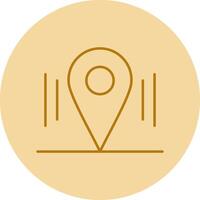 Location Line Circle Multicolor Icon vector