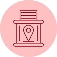 Telephone Booth Line Circle Multicolor Icon vector