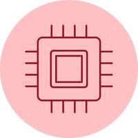 Circuit Board Line Circle Multicolor Icon vector