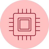 Circuit Board Line Circle Multicolor Icon vector