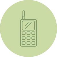 Walkie Talkie Line Circle Multicolor Icon vector