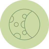 Moon Phase Line Circle Multicolor Icon vector