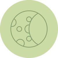 Moon Phase Line Circle Multicolor Icon vector