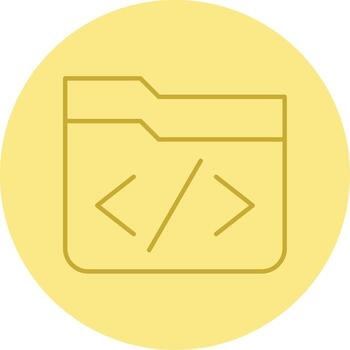 Coding Line Circle Multicolor Icon vector