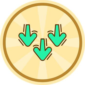 Decrease Comic circle Icon vector