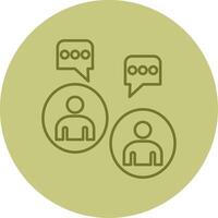 instante mensaje línea circulo multicolor icono vector