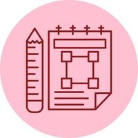 Sketchbook Line Circle Multicolor Icon vector