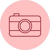 Old Came Line Circle Multicolor Icon vector