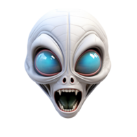 AI generated 3D Cartoon Alien Illustration Logo No Background Digital Artwork Perfect for Print on Demand Merchandise png