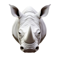 ai généré rhinocéros 3d dessin animé illustration non Contexte parfait pour impression sur demande png