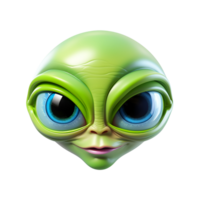 AI generated 3D Cartoon Alien Illustration Logo No Background Digital Artwork Perfect for Print on Demand Merchandise png