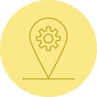 Localization Line Circle Multicolor Icon vector