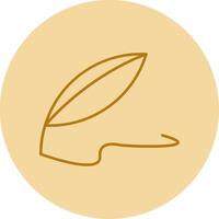 Quill Line Circle Multicolor Icon vector