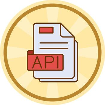 Api Comic circle Icon vector