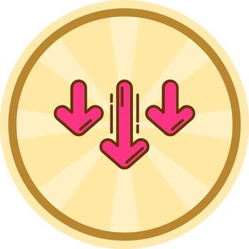 Decrease Comic circle Icon vector
