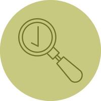 Magnifying Glass Line Circle Multicolor Icon vector