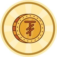 Tugrik Comic circle Icon vector