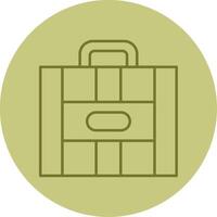 Suitcase Line Circle Multicolor Icon vector