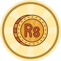 Rupee Comic circle Icon vector