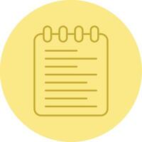 Note Pad Line Circle Multicolor Icon vector