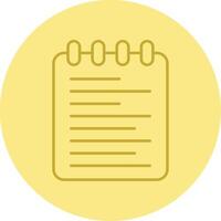 Note Pad Line Circle Multicolor Icon vector