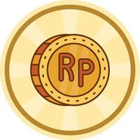 Indonesian rupiah Comic circle Icon vector