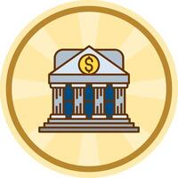 Bank Comic circle Icon vector