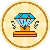 Diamond Comic circle Icon vector