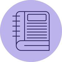 Notebook Line Circle Multicolor Icon vector