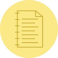 Notebook Line Circle Multicolor Icon vector