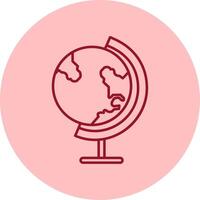 Earth Globe Line Circle Multicolor Icon vector